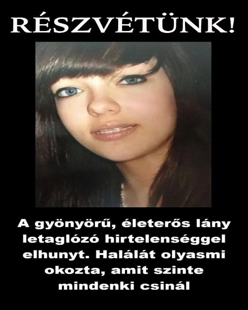 A gyonyoru eleteros lany letaglozo hirtelenseggel elhunyt. Halalat olyasmi okozta amit szinte mindenki csinal