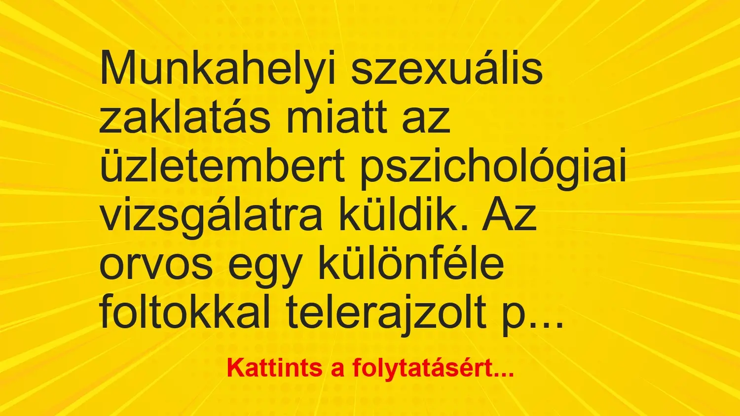 vicc munkahelyi szexualis zaklatas